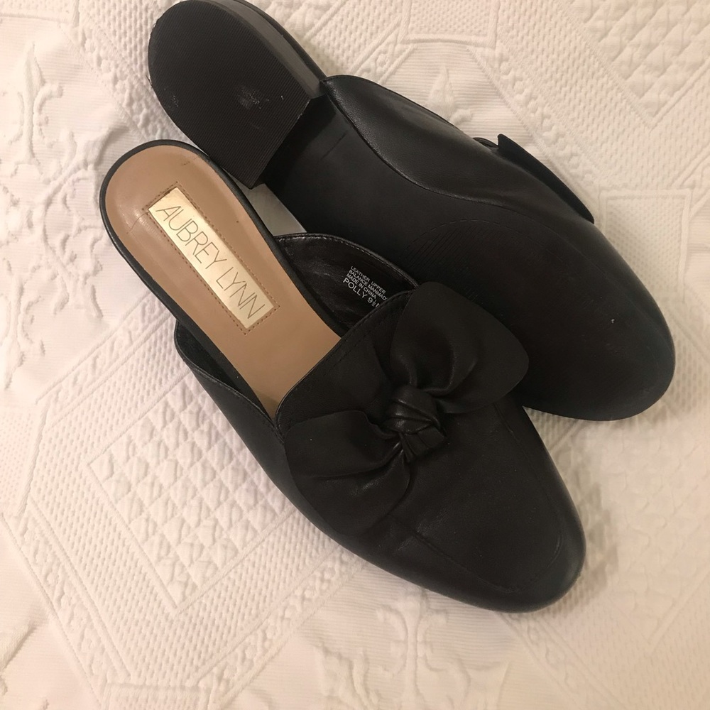 Shoes, Mules, Leather Upper, Black